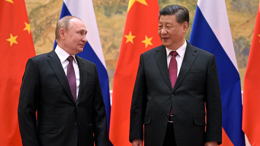 Vladimir Putin cu omologul său chinez Xi Jinping